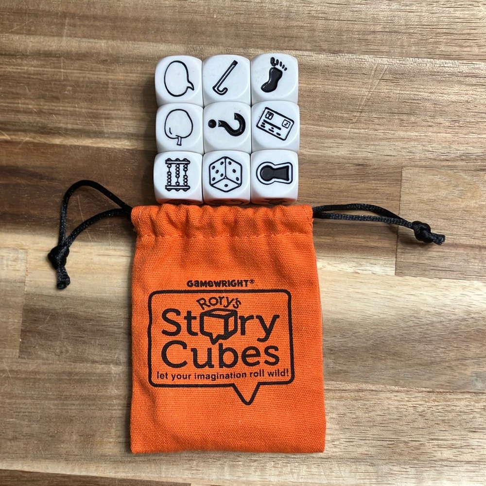 Gamewright - Rory’s Story Cubes with Orange Drawstring Bag